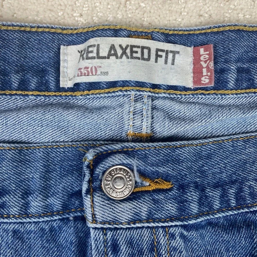 Levi's 550 Jeans Mens 48x29 Big & Tall Blue Relaxed Fit 100% Cotton Denim